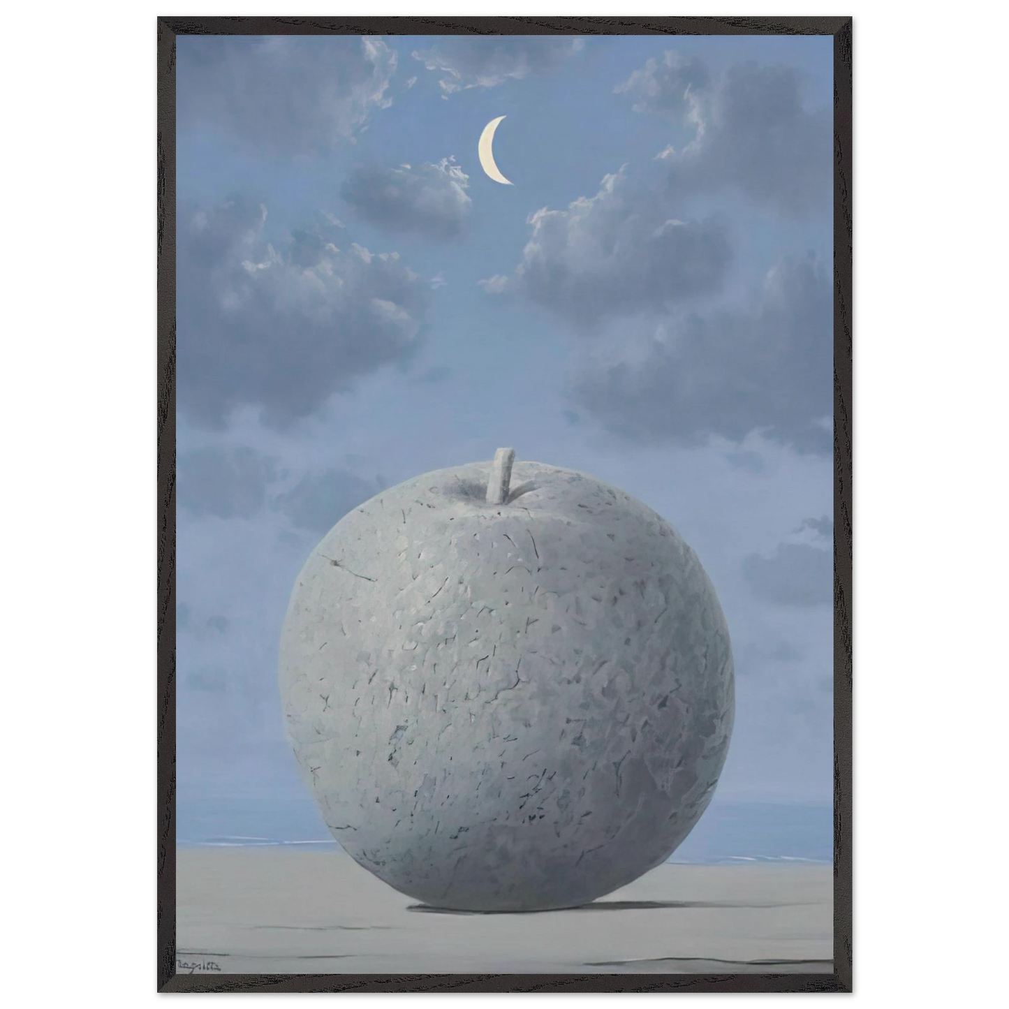 SOUVENIRS FROM TRAVEL 1963 - Rene Magritte 70x100 cm / 28x40 inches Framed Art Print – Black Wooden Frame