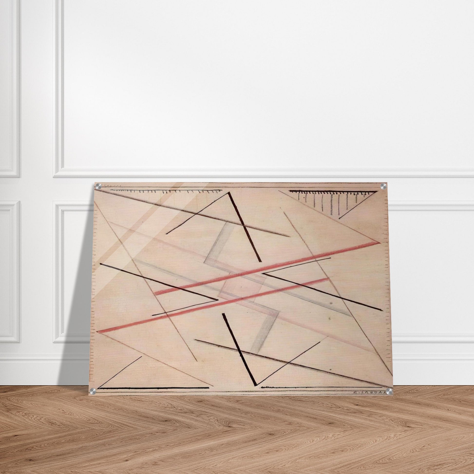 Astrazione di una linea n. 2, disegno - 1925 - Bice Lazzari Acrylic Print - 70x100 cm / 28x40″ inches