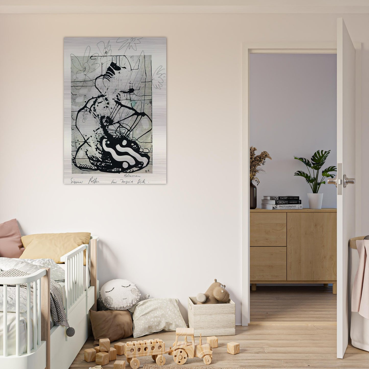 BLUMEN 1985 - Sigmar Polke Brushed Aluminum Print - 70x100 cm / 28x40 inches | Sigmar Polke Aluminum Print | Sigmar Polke Prints