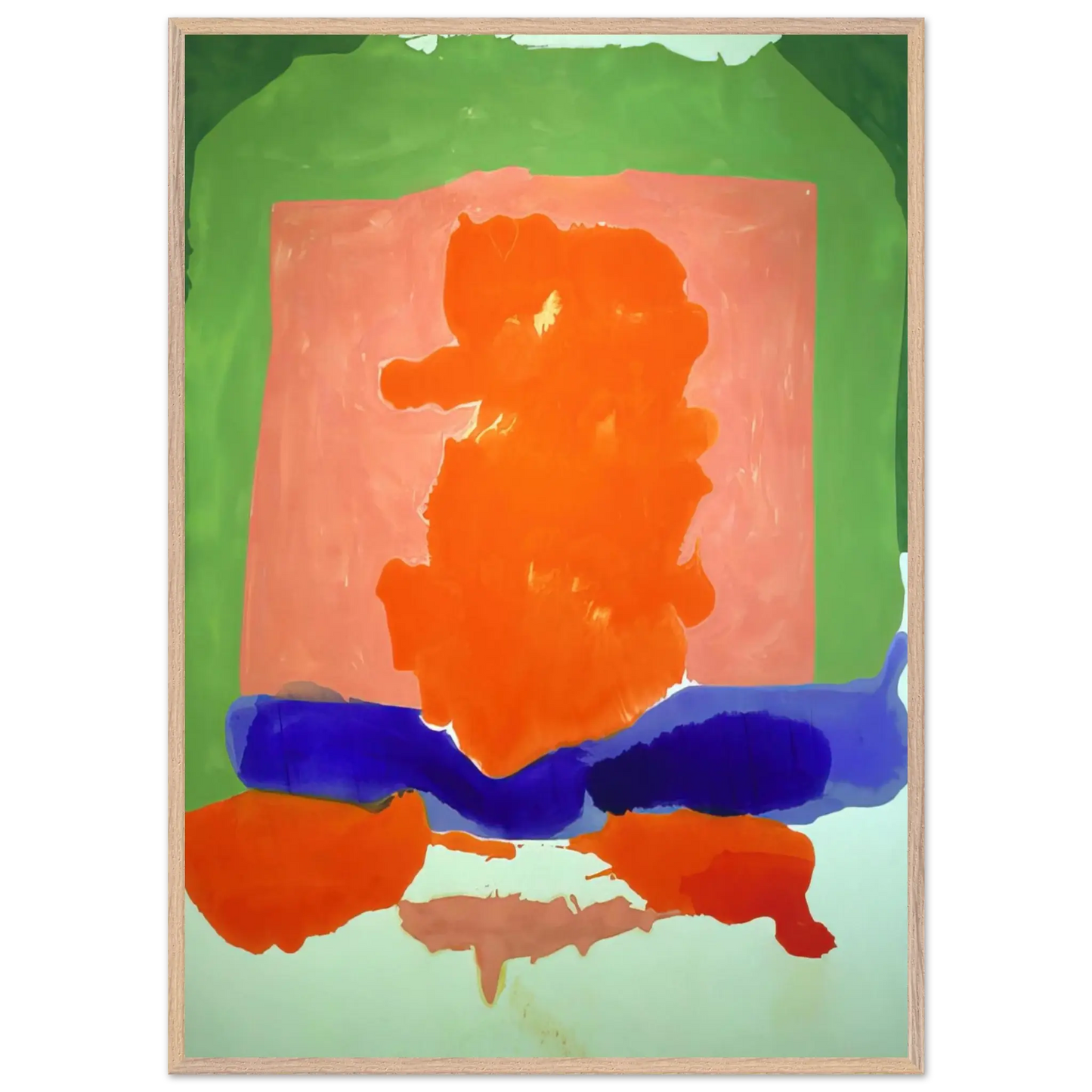 Helen Frankenthaler - Small s Paradise - 1964 Wall art - A2 (42 x 59.4  cm) - Premium Wooden Framed Poster With Fine Art Paper - Wood frame