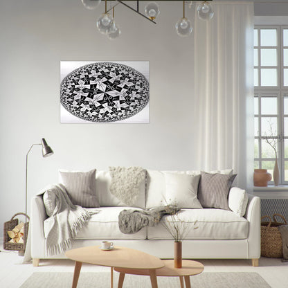 CIRCLE LIMIT I - MC Escher Brushed Aluminum Print - 70x100 cm / 28x40 inches | MC Escher Aluminum Print | MC Escher Prints