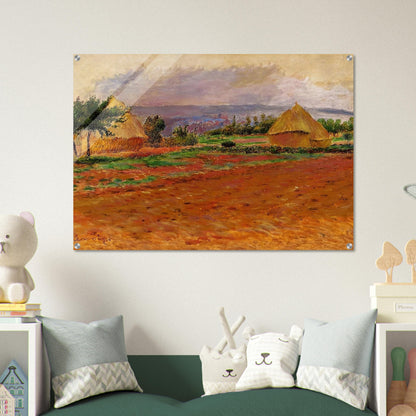 Field and Haystacks - Pierre-Auguste Renoir Acrylic Print - 70x100 cm / 28x40″ inches | Pierre-Auguste Renoir Wall Art | Pierre-Auguste Renoir Prints