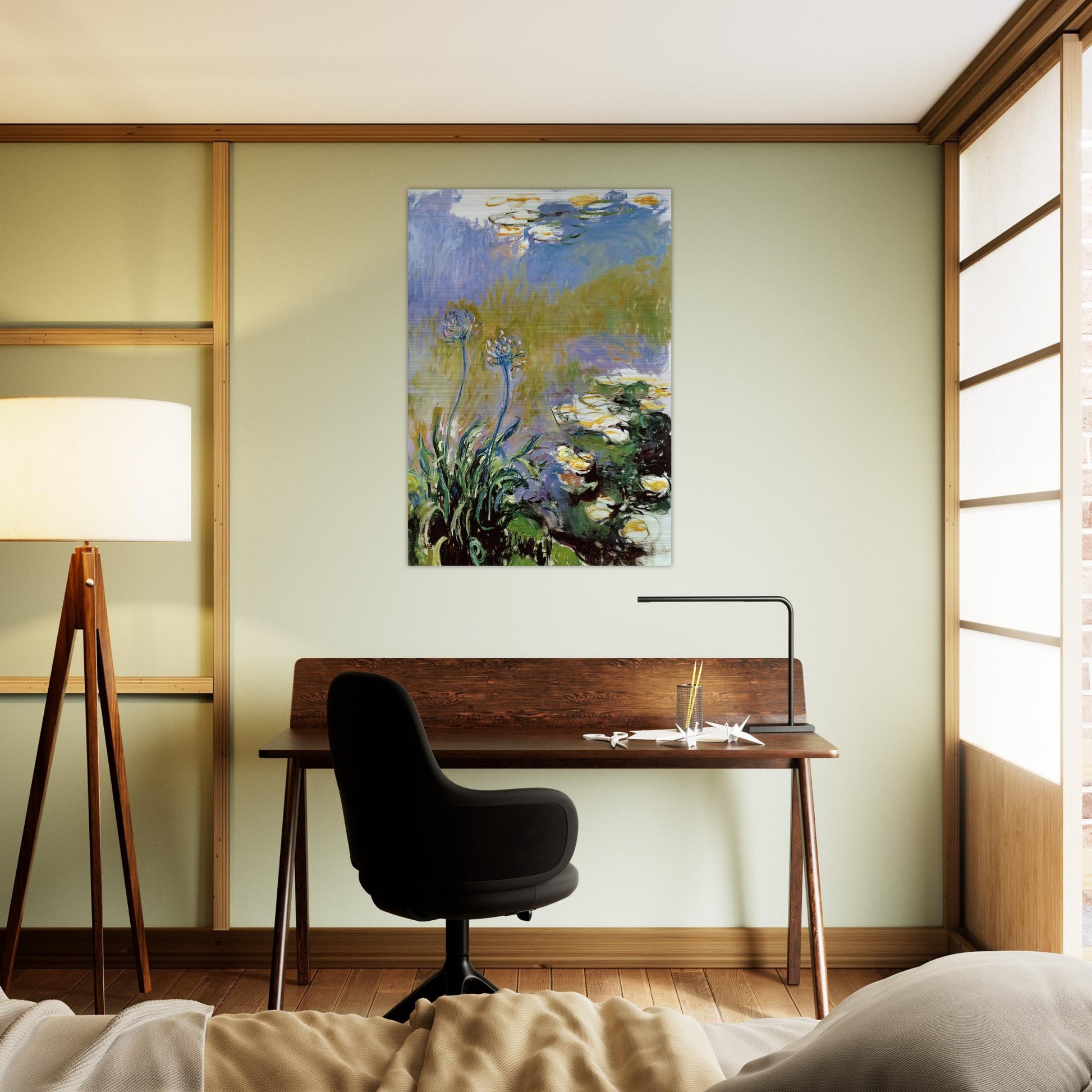 Agapanthus - claude monet Brushed Aluminum Print - 70x100 cm / 28x40 inches | claude monet Aluminum Print | claude monet Prints