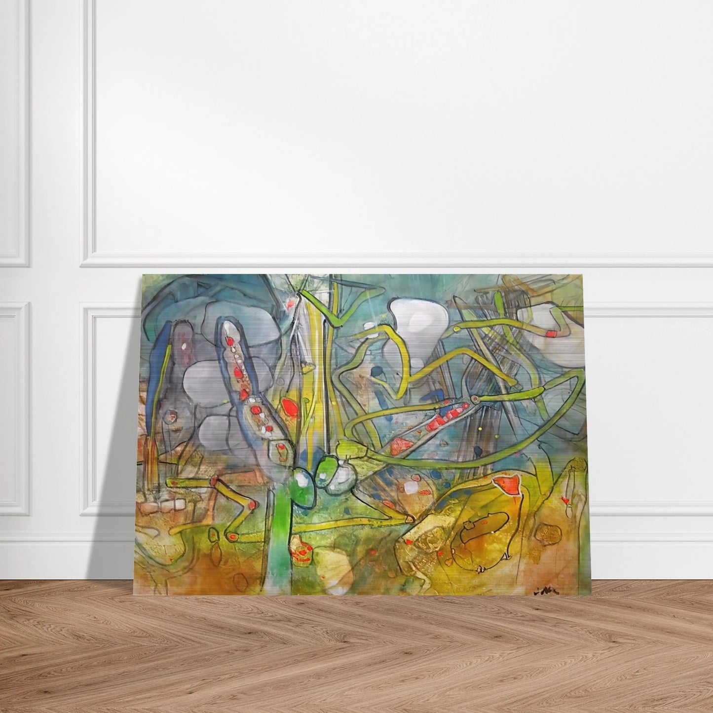 ATLAS DE MEDICATION - Roberto Matta Brushed Aluminum Print - 70x100 cm / 28x40 inches | Roberto Matta Aluminum Print | Roberto Matta Prints