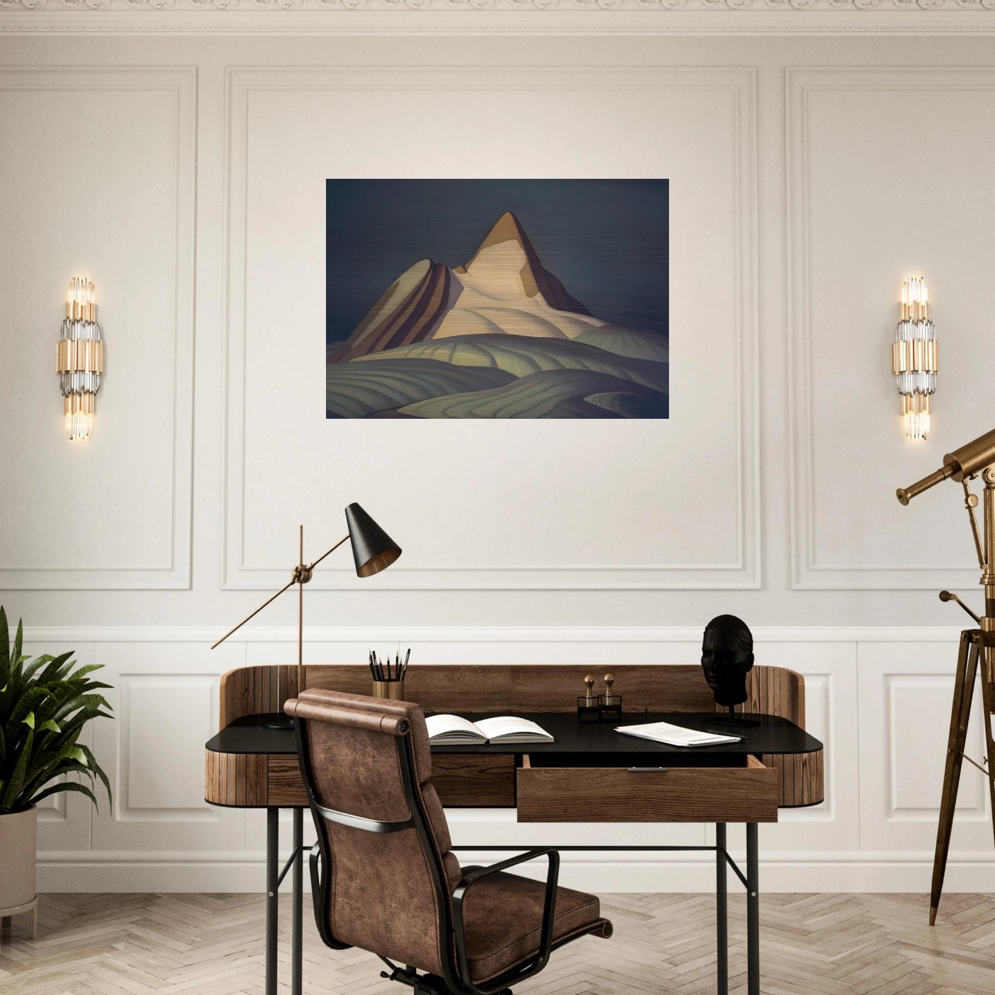 Isolation Peak, Rocky Mountains - 1930 - Lawren Harris Brushed Aluminum Print - 70x100 cm / 28x40 inches | Lawren Harris Aluminum Print | Lawren Harris Prints
