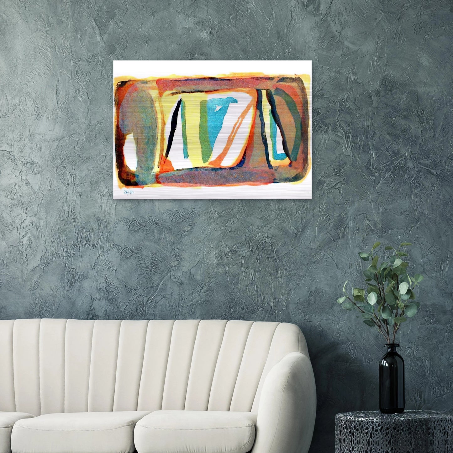 Etendue - 1974 - Bram van Velde Brushed Aluminum Print - 70x100 cm / 28x40 inches | Bram van Velde Aluminum Print | Bram van Velde Prints