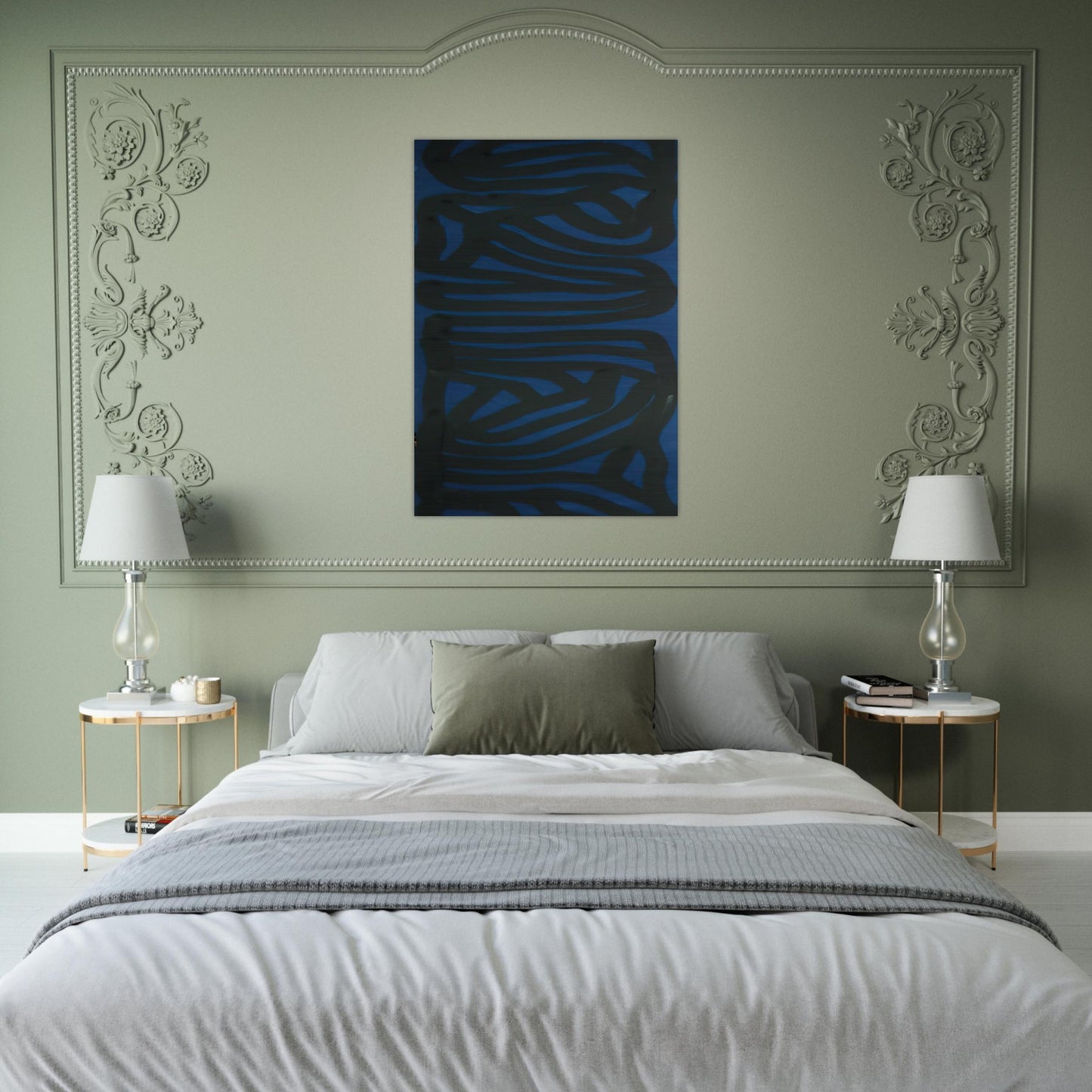 Blue Vertical - Sol LeWitt Brushed Aluminum Print - 70x100 cm / 28x40 inches | Sol LeWitt Aluminum Print | Sol LeWitt Prints