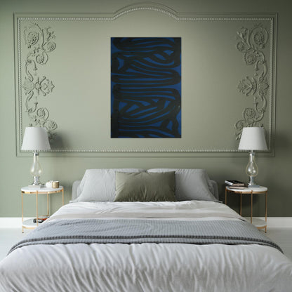Blue Vertical - Sol LeWitt Brushed Aluminum Print - 70x100 cm / 28x40 inches | Sol LeWitt Aluminum Print | Sol LeWitt Prints