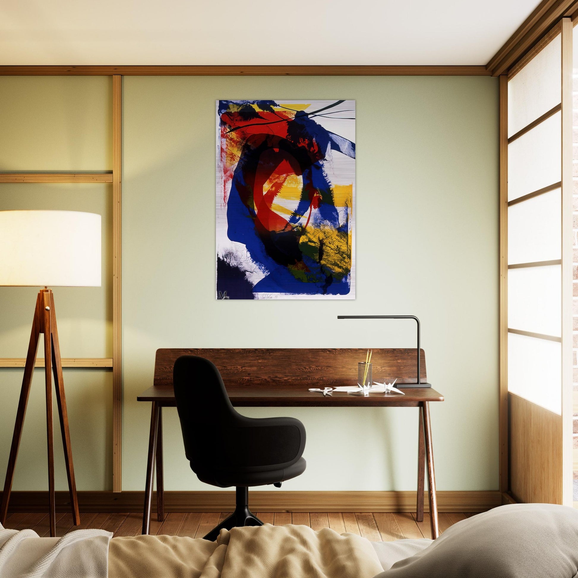 Distance Finding Mozart - Paul Jenkins Brushed Aluminum Print - 70x100 cm / 28x40 inches | Paul Jenkins Aluminum Print | Paul Jenkins Prints