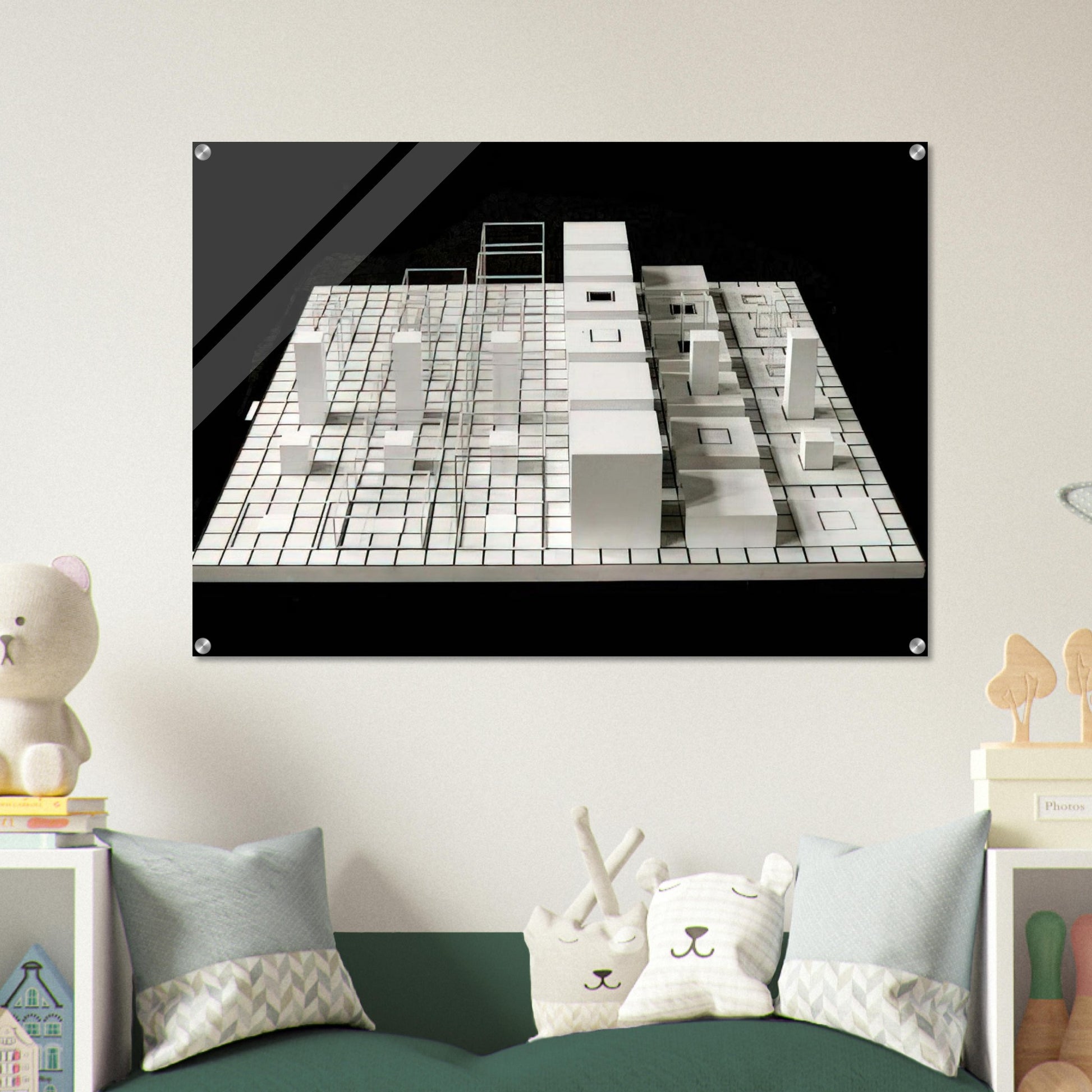 Serial Project #1 ABCD - Sol LeWitt Acrylic Print - 70x100 cm / 28x40″ inches