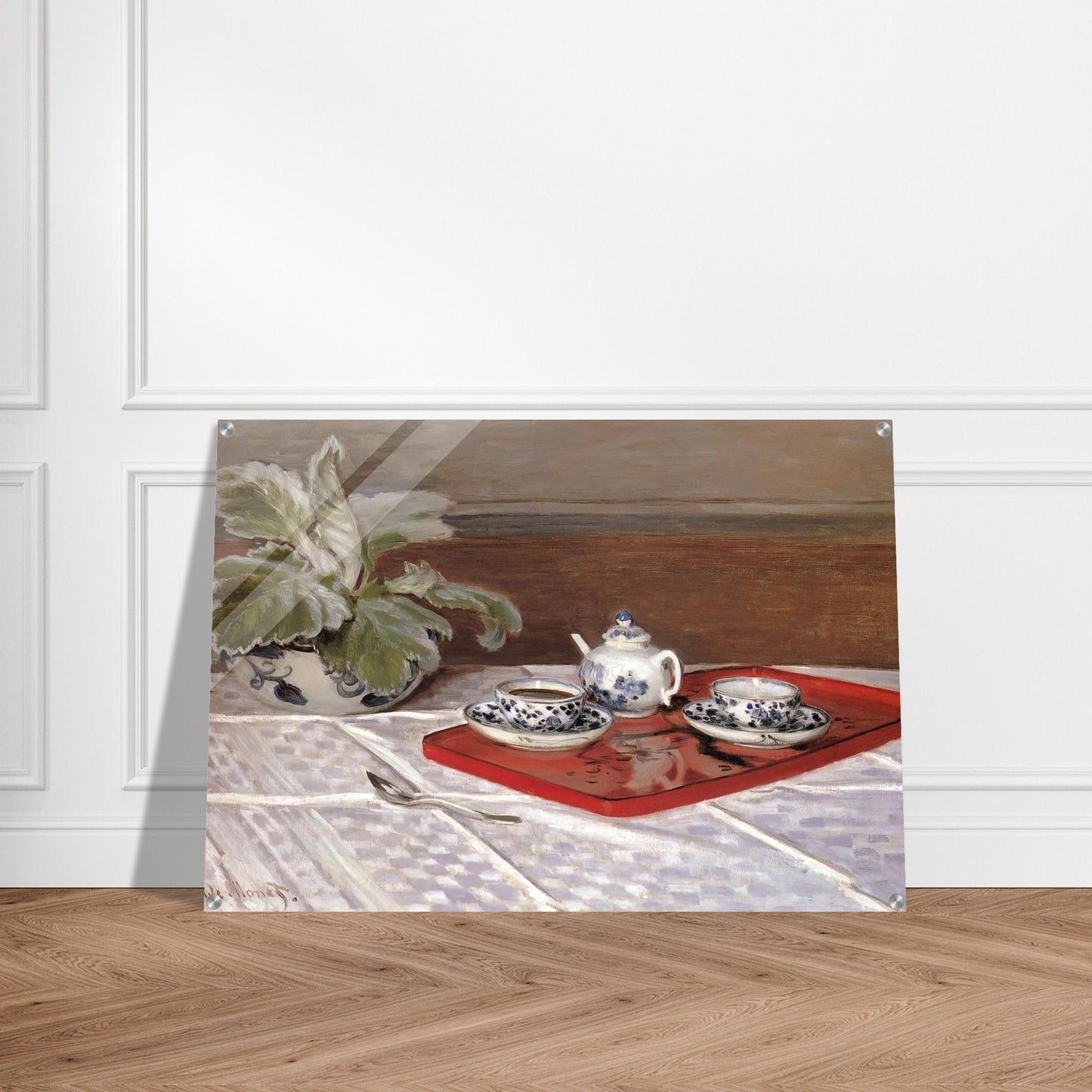 The Tea Set - claude monet Acrylic Print - 70x100 cm / 28x40″ inches | claude monet Wall Art | claude monet Prints