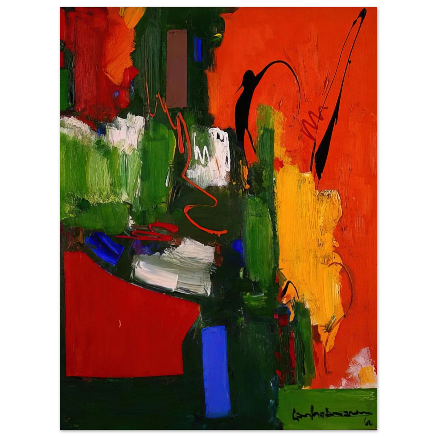 Hans Hofmann - The Lark  75x100 cm / 30x40inches Fine Art Poster