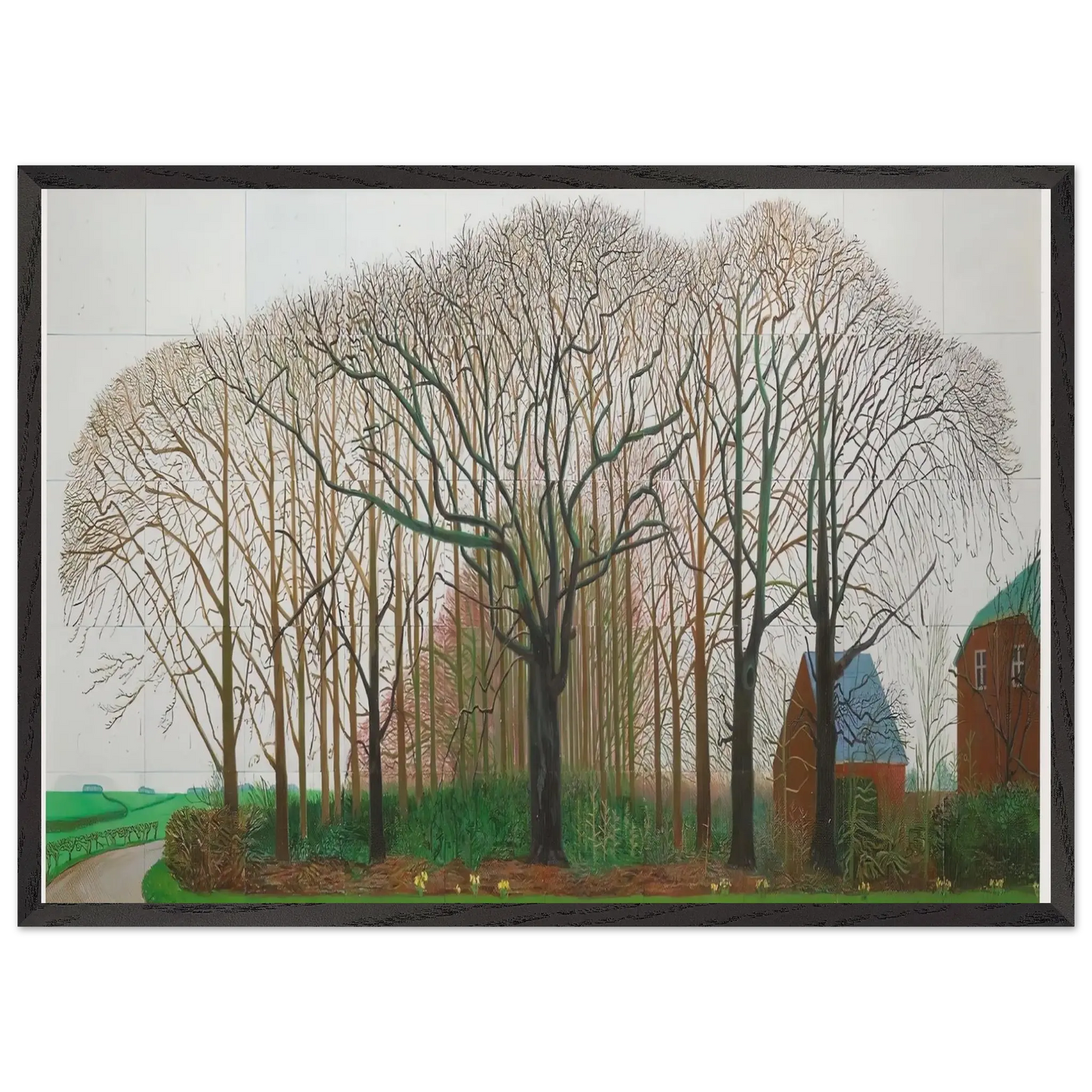 David Hockney - David Hockney Wall art - 50x70 cm / 20x28 Inches - Premium Wooden Framed Poster With Fine Art Paper - Black frame