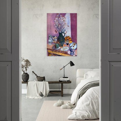 STILL LIFE WITH FLOWERS - Henri Matisse Brushed Aluminum Print - 70x100 cm / 28x40 inches | Henri Matisse Aluminum Print | Henri Matisse Prints