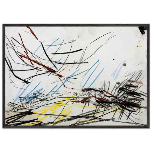 WORKING DRAWING FOR PRIMROSE HILL 1 - Frank Auerbach 70x100 cm / 28x40 inches Framed Art Print – Black Wooden Frame