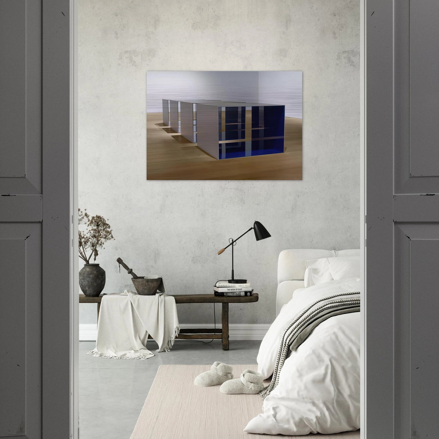 Untitled - 1969 - Donald Judd Brushed Aluminum Print - 70x100 cm / 28x40 inches | Donald Judd Aluminum Print | Donald Judd Prints