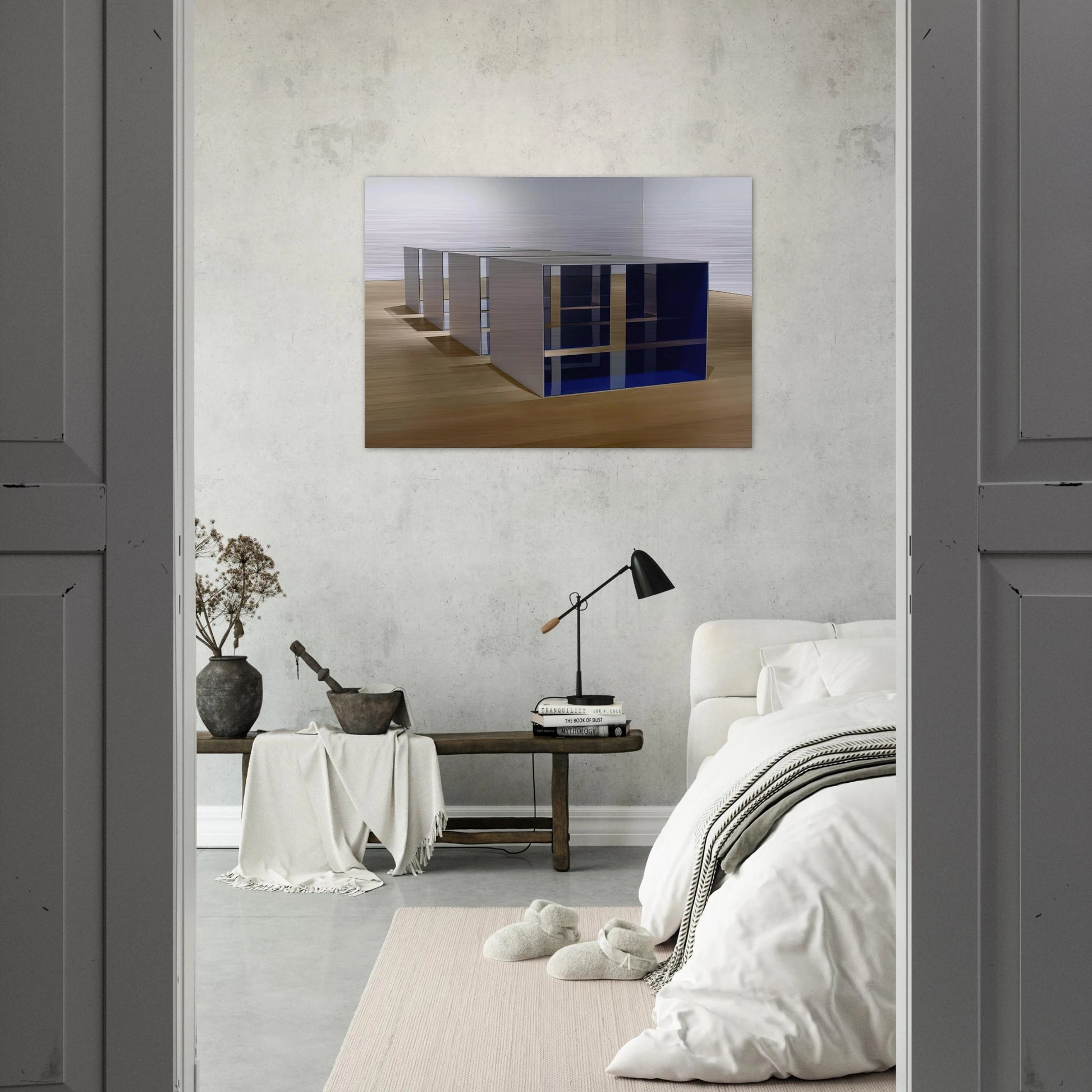 Untitled - 1969 - Donald Judd Brushed Aluminum Print - 70x100 cm / 28x40 inches | Donald Judd Aluminum Print | Donald Judd Prints