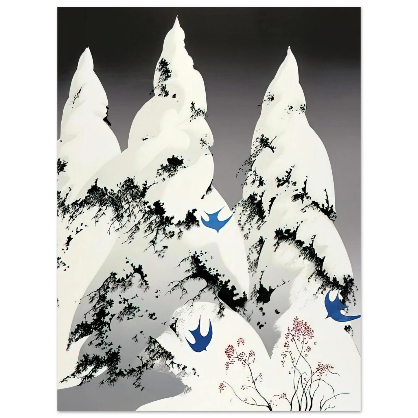 Eyvind Earle - Winter Pine  75x100 cm / 30x40inches Fine Art Poster