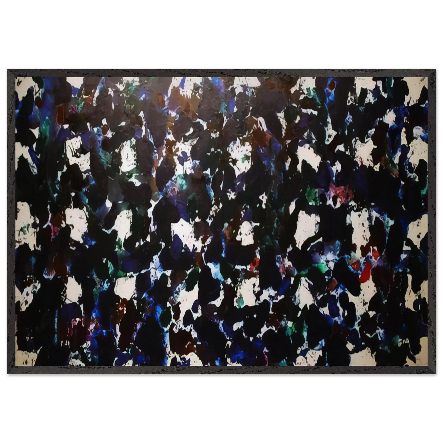 Free Floating Clouds - Sam Francis 70x100 cm / 28x40 inches Framed Art Print – Black Wooden Frame