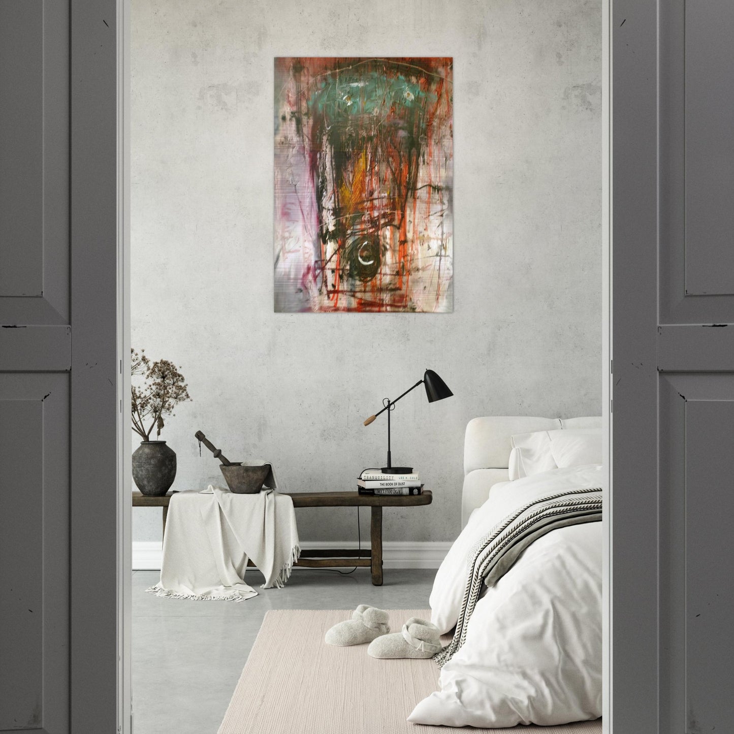 Composition - 1947 - Wols Brushed Aluminum Print - 70x100 cm / 28x40 inches | Wols Aluminum Print | Wols Prints