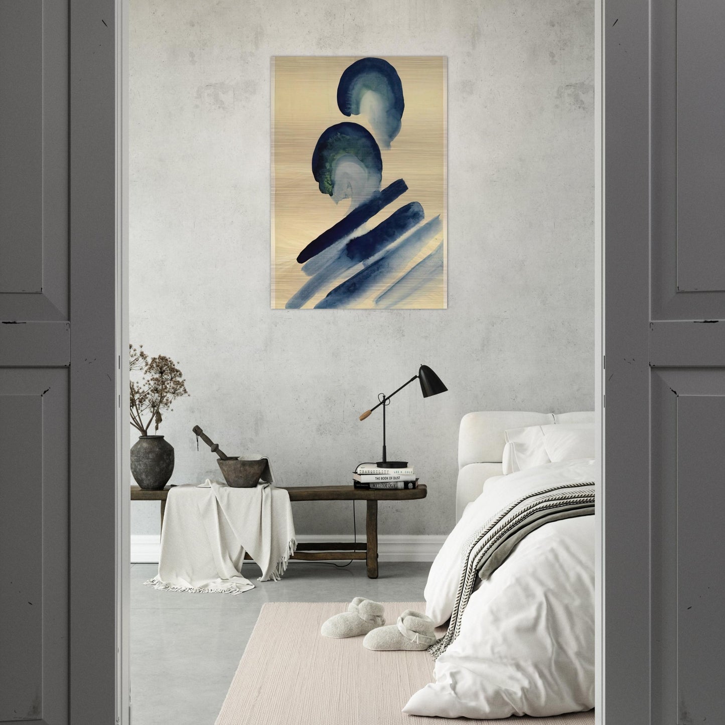 Blue-02 - Georgia O'Keeffe Brushed Aluminum Print - 70x100 cm / 28x40 inches | Georgia O'Keeffe Aluminum Print | Georgia O'Keeffe Prints