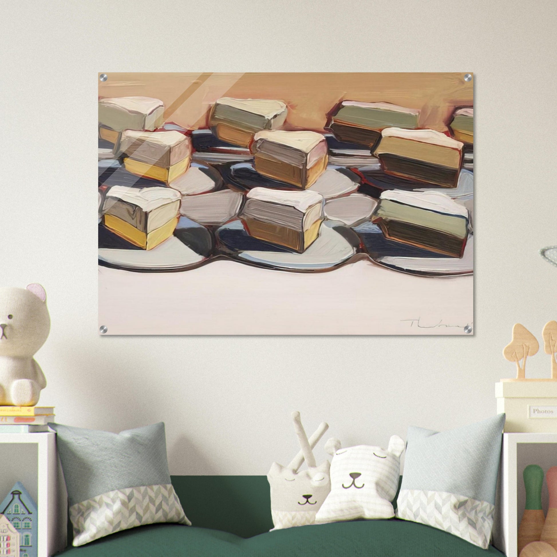 Cut Meringues - 1961 - Wayne Thiebaud Acrylic Print - 70x100 cm / 28x40″ inches | Wayne Thiebaud Wall Art | Wayne Thiebaud Prints