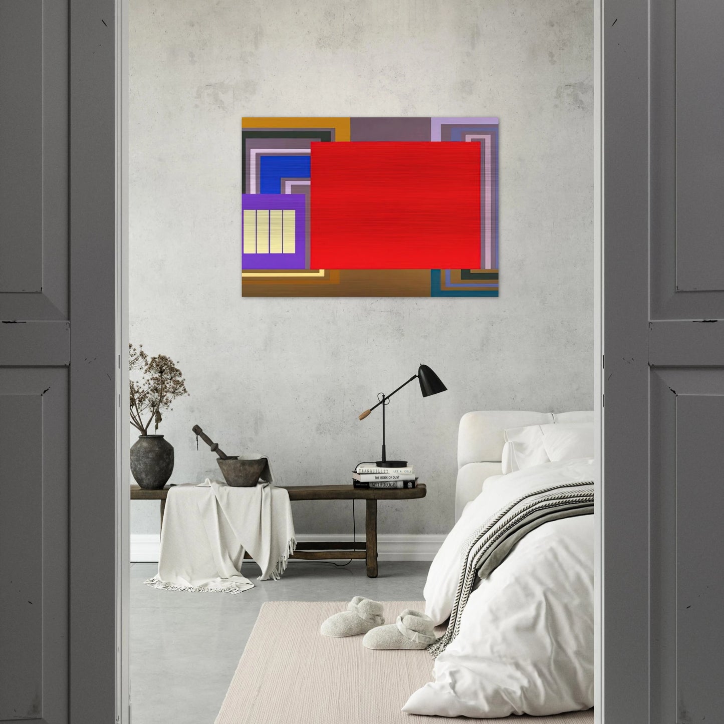 Power User - 1995 - Peter Halley Brushed Aluminum Print - 70x100 cm / 28x40 inches | Peter Halley Aluminum Print | Peter Halley Prints