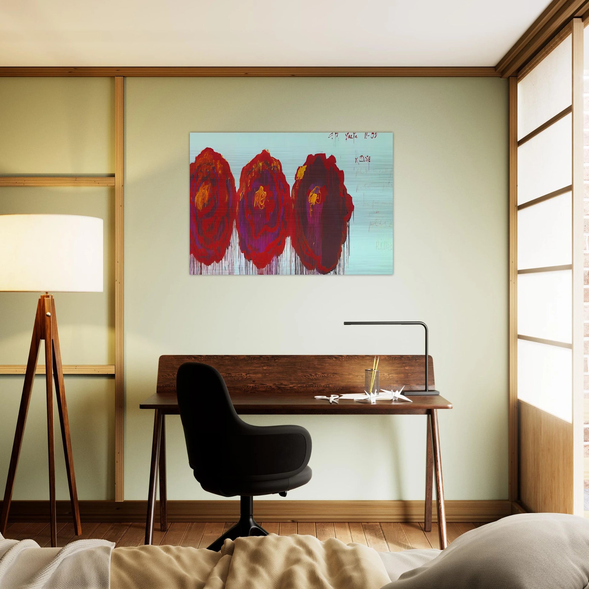 The Rose  IV  - Cy Twombly Brushed Aluminum Print - 70x100 cm / 28x40 inches | Cy Twombly Aluminum Print | Cy Twombly Prints