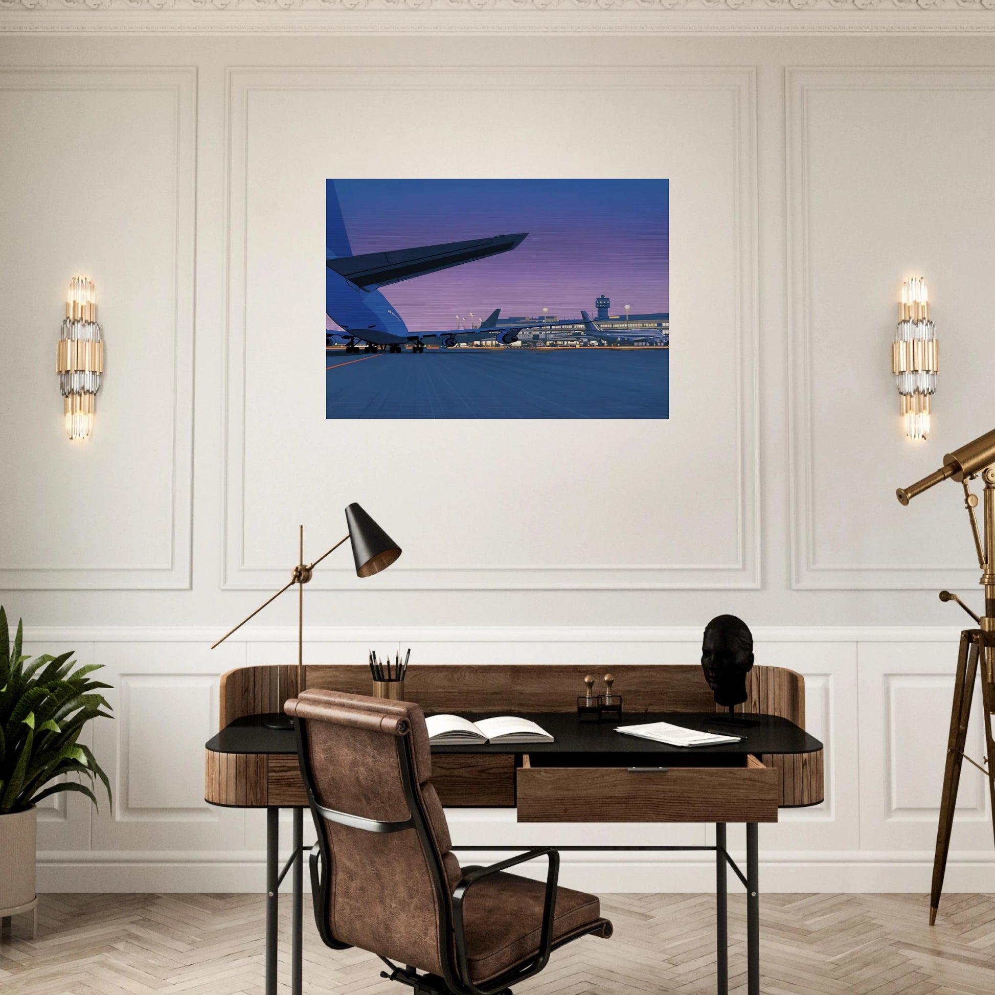 Taxiway - Hiroshi Nagai Brushed Aluminum Print - 70x100 cm / 28x40 inches | Hiroshi Nagai Aluminum Print | Hiroshi Nagai Prints