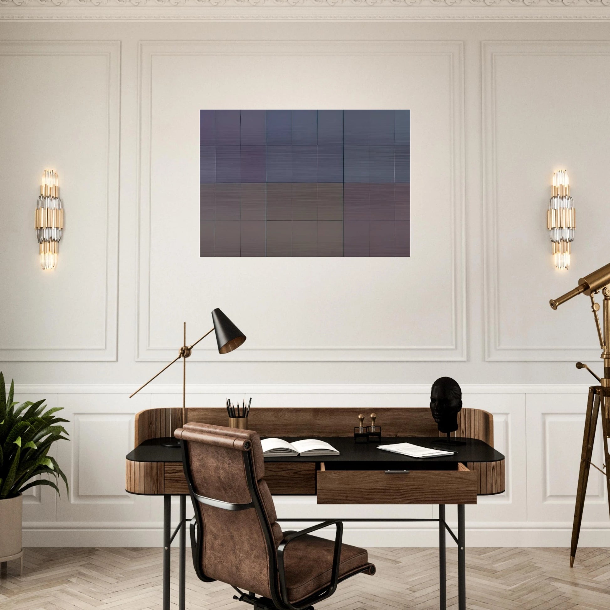 Microchromie, gris puissance [6] - Fernand Leduc Brushed Aluminum Print - 70x100 cm / 28x40 inches | Fernand Leduc Aluminum Print | Fernand Leduc Prints