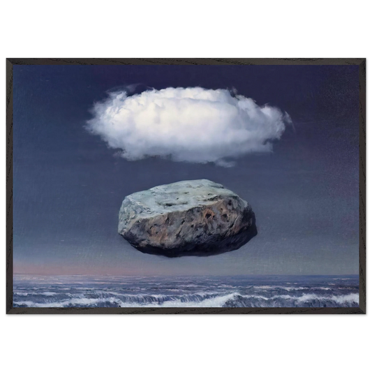CLEAR IDEAS 1958 - Rene Magritte 70x100 cm / 28x40 inches Framed Art Print – Black Wooden Frame