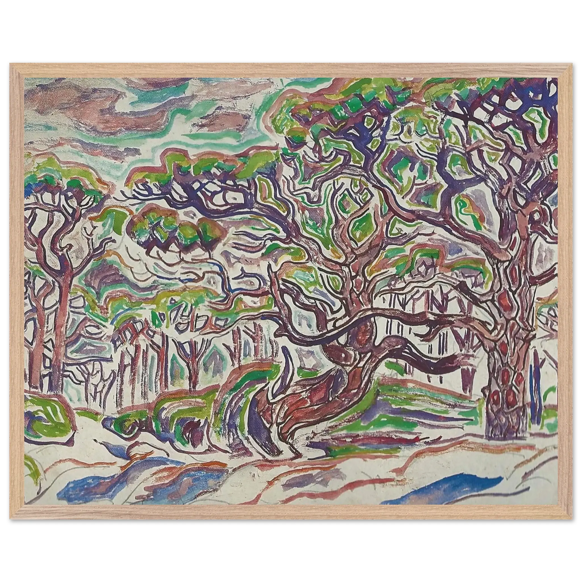 Walter Inglis Anderson - Walter Anderson Wall art - 20x25 cm / 8x10 Inches - Premium Wooden Framed Poster With Fine Art Paper - White frame