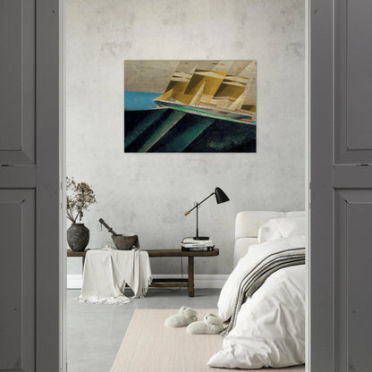 MID OCEAN 1937 - Lyonel Feininger Brushed Aluminum Print - 70x100 cm / 28x40 inches | Lyonel Feininger Aluminum Print | Lyonel Feininger Prints