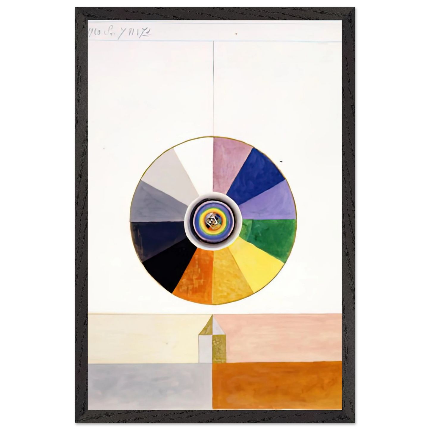 Hilma af Klint - SERIES VII NO 7D 1920 Wall art - A2 (42 x 59.4  cm) - Premium Wooden Framed Poster With Fine Art Paper-canvas - White frame