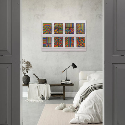 Color Bands Wadsworth Portfolio - Sol LeWitt Brushed Aluminum Print - 70x100 cm / 28x40 inches | Sol LeWitt Aluminum Print | Sol LeWitt Prints