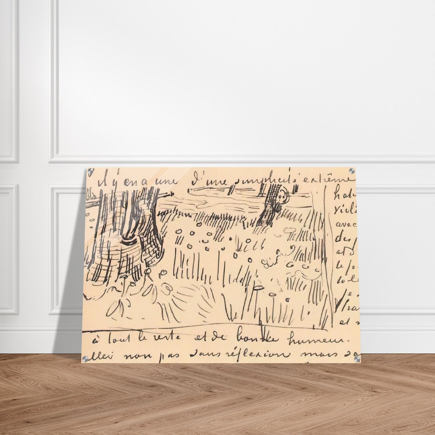 Field of Grass with Dandelions and Tree Trunks - Vincent van Gogh Acrylic Print - 70x100 cm / 28x40″ inches | Vincent van Gogh Wall Art | Vincent van Gogh Prints