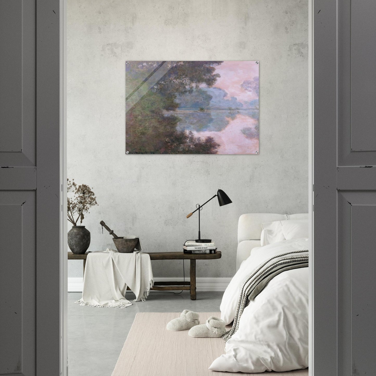 Morning on the Seine, near Giverny - claude monet Acrylic Print - 70x100 cm / 28x40″ inches