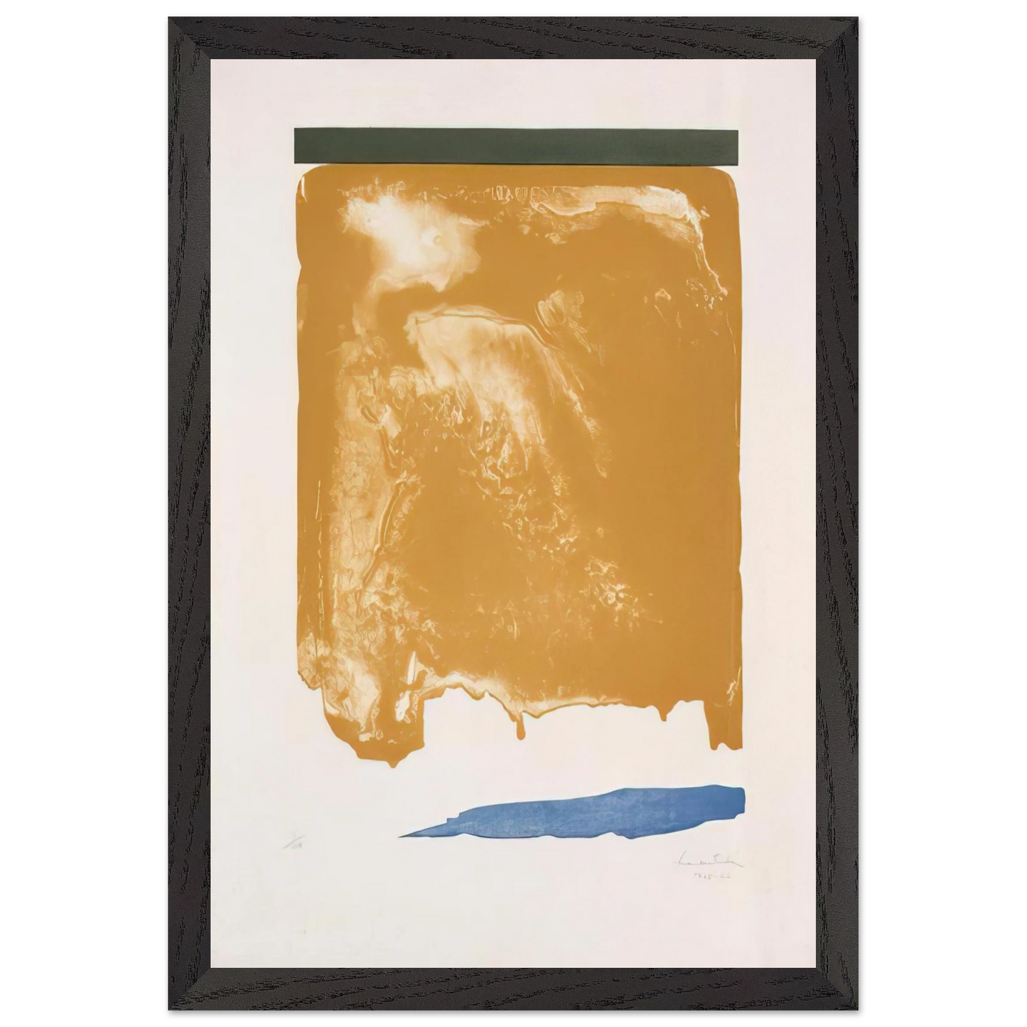 Helen Frankenthaler - Persian Garden - 1966 Wall art - A3 (29.7 x 42  cm) - Premium Wooden Framed Poster With Fine Art Paper-canvas - Black frame
