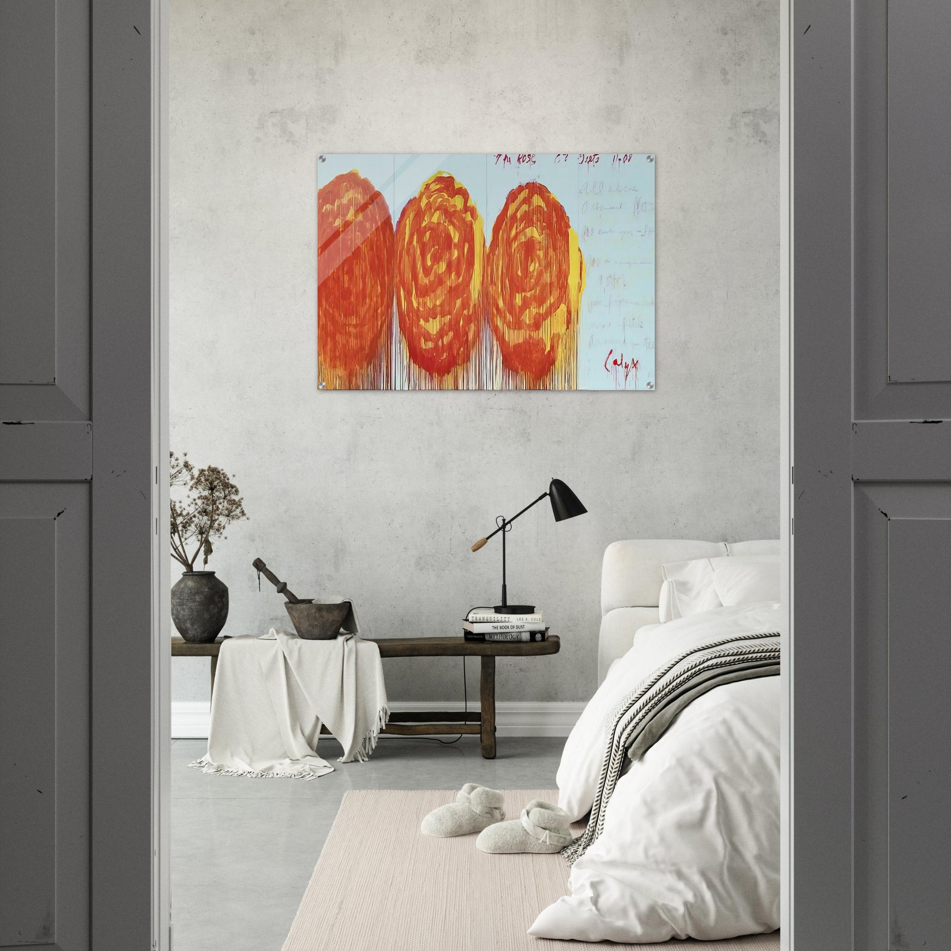 The Rose  II  - Cy Twombly Acrylic Print - 70x100 cm / 28x40″ inches
