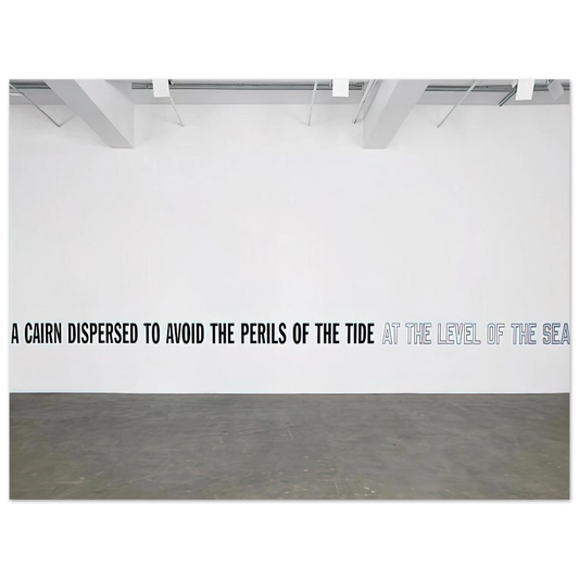Lawrence Weiner - A Cairn Dispersed... - 2008  75x100 cm / 30x40inches Fine Art Poster