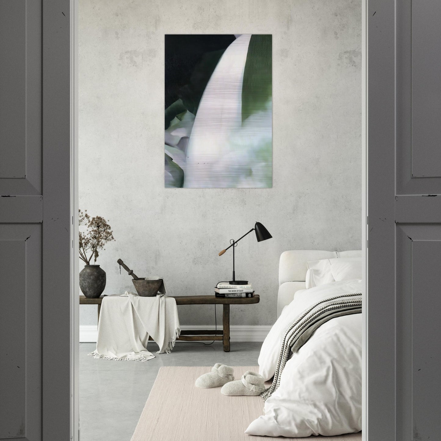 Green and White - Georgia O'Keeffe Brushed Aluminum Print - 70x100 cm / 28x40 inches | Georgia O'Keeffe Aluminum Print | Georgia O'Keeffe Prints