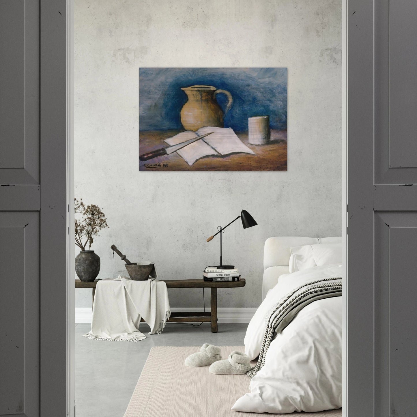 NATURA MORTA - Carlo Carra Brushed Aluminum Print - 70x100 cm / 28x40 inches | Carlo Carra Aluminum Print | Carlo Carra Prints