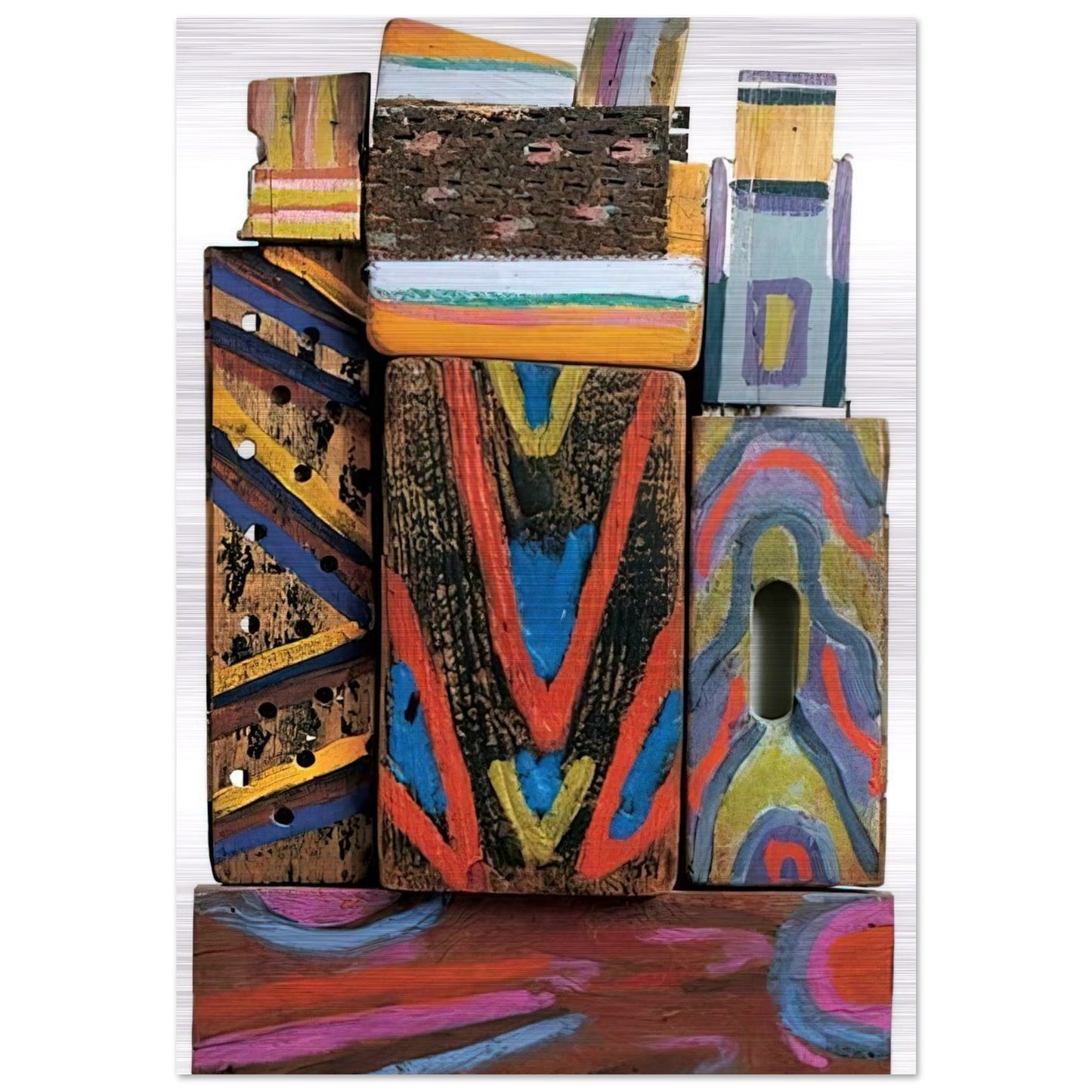 Totem Materia-R - 1980 - Betty Parsons Brushed Aluminum Print - 70x100 cm / 28x40 inches | Betty Parsons Aluminum Print | Betty Parsons Prints