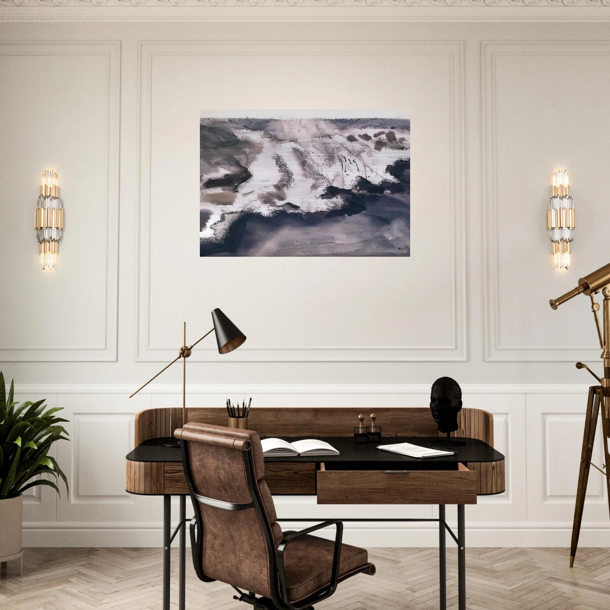 Off York Island - 1922 - John Marin Brushed Aluminum Print - 70x100 cm / 28x40 inches | John Marin Aluminum Print | John Marin Prints