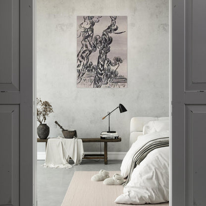 Two Pinetrees - Vincent van Gogh Brushed Aluminum Print - 70x100 cm / 28x40 inches | Vincent van Gogh Aluminum Print | Vincent van Gogh Prints