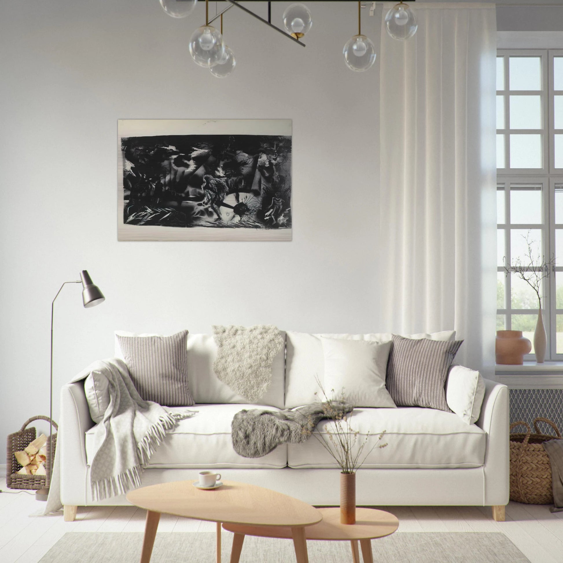 FIGURES IN A LANDSCAPE - Jackson Pollock Brushed Aluminum Print - 70x100 cm / 28x40 inches | Jackson Pollock Aluminum Print | Jackson Pollock Prints
