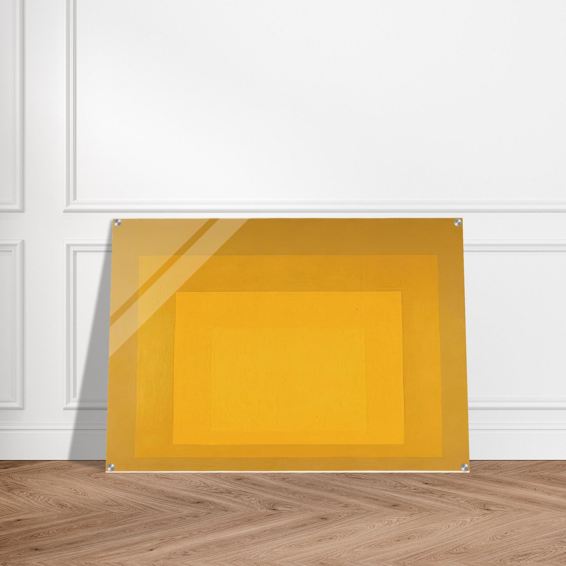 STUDY FOR HOMAGE TO THE SQUARE DEPARTING IN YELLOW 1964 - Josef Albers Acrylic Print - 70x100 cm / 28x40″ inches