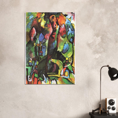 PICTURE WITH ARCHER 1909 - Wassily Kandinsky Brushed Aluminum Print - 70x100 cm / 28x40 inches | Wassily Kandinsky Aluminum Print | Wassily Kandinsky Prints