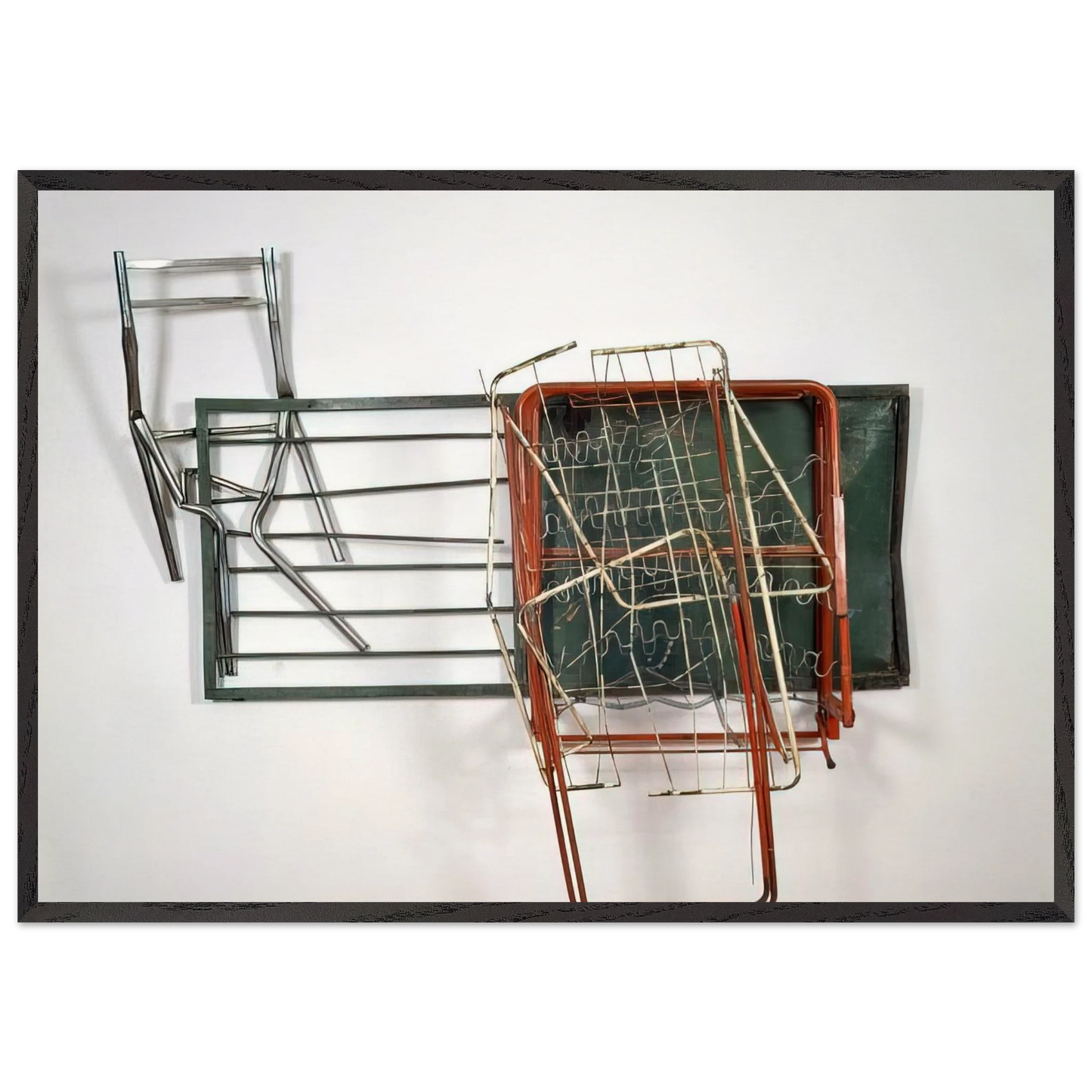GREENHOUSE GLUT NEAPOLITAN 1987 - Robert Rauschenberg 70x100 cm / 28x40 inches Framed Art Print – Black Wooden Frame