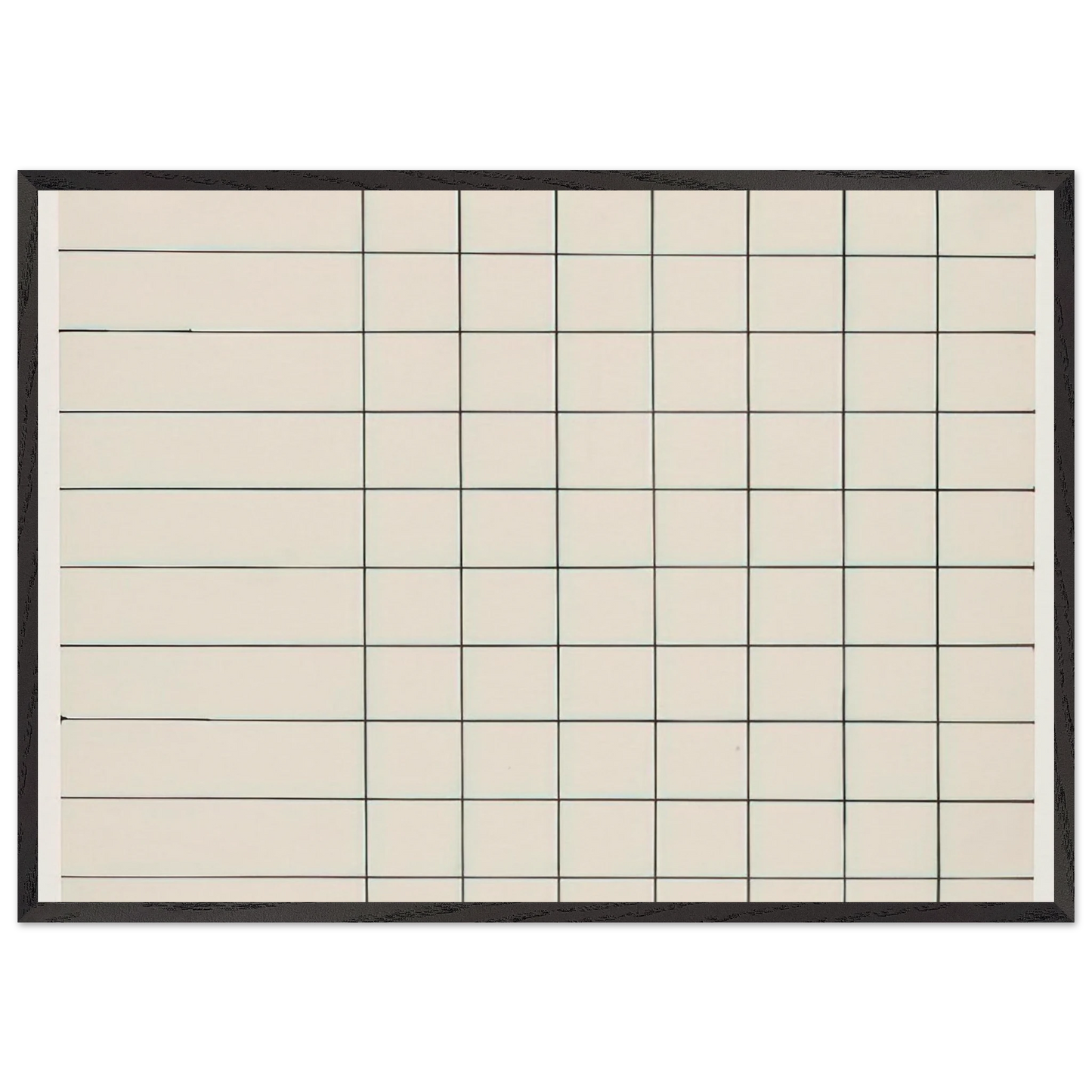 Grid Lines from the series Line Form Color - Ellsworth Kelly 70x100 cm / 28x40 inches Framed Art Print – Black Wooden Frame